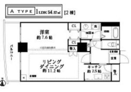 河田町ガーデン 2-702 間取り図