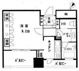 カテリーナ三田タワースイート ウエストアーク 2階 間取り図