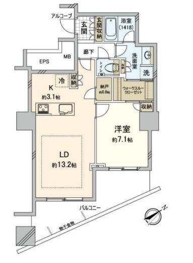 ステーションツインタワーズ糀谷フロントウエスト 19階 間取り図