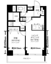 コアーズ勝どき 3階 間取り図