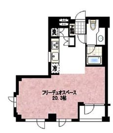 朝日マンション赤坂南部坂 3階 間取り図