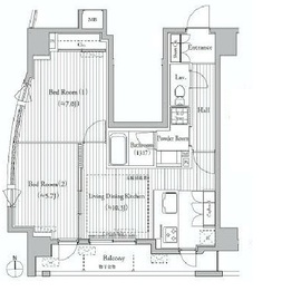 ミュゼ南麻布 1102 間取り図