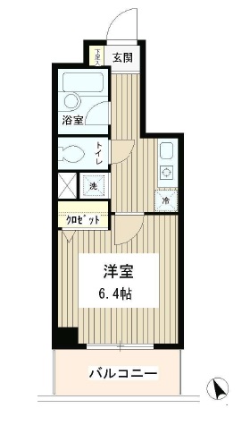 ルベールデュソレイユ 102 間取り図