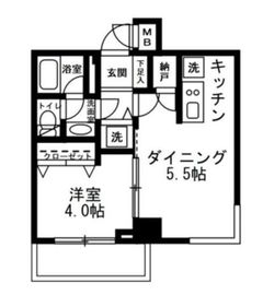 レジディア新宿イースト 301 間取り図