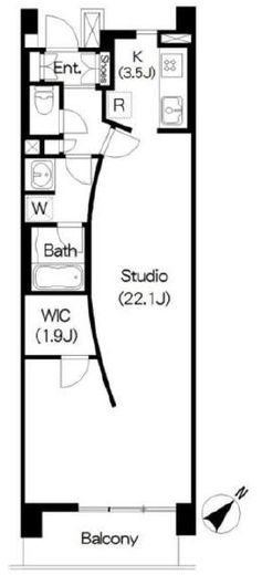 ブリリアイスト三軒茶屋アイビーテラス i422 間取り図