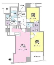 品川Vタワー タワー棟 18階 間取り図