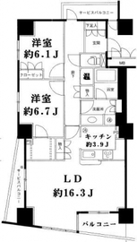 ストーリア品川 806 間取り図