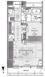 フェイバリッチタワー品川 11階 間取り図