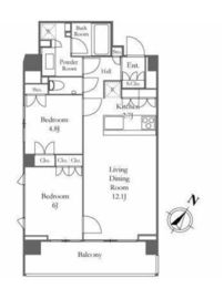 イクサージュ目黒 9階 間取り図