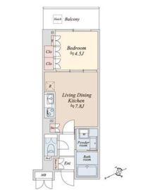 リバーパーク門前仲町 206 間取り図