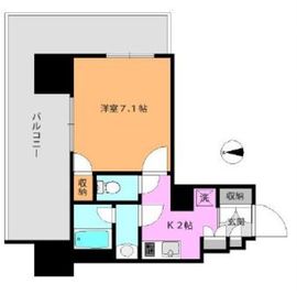 プレミスト新宿山吹 8階 間取り図