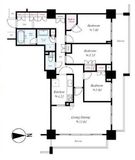 キャナルワーフタワーズウエストタワー 7階 間取り図