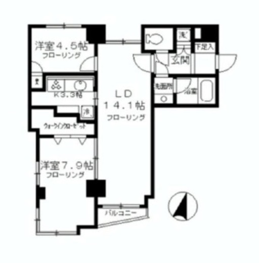 KDXレジデンス日本橋浜町 803 間取り図