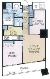 ザ・パークハウス西新宿タワー60 23階 間取り図