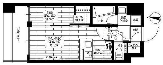 アジールコフレ中野坂上 3階 間取り図