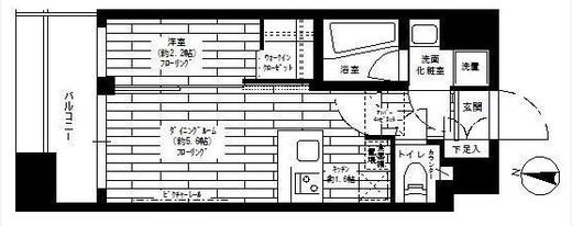 アジールコフレ中野坂上 5階 間取り図