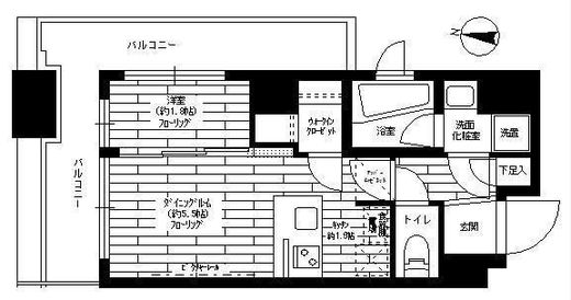 アジールコフレ中野坂上 3階 間取り図