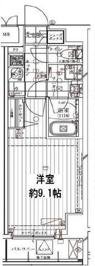 レガリス門前仲町パークサイド 3階 間取り図
