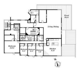 代々木パークマナー 4F1 間取り図