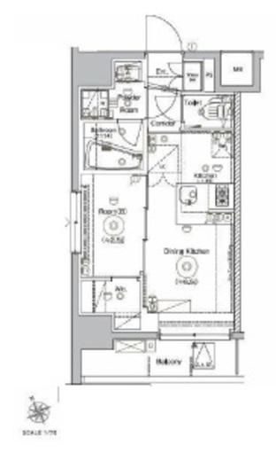 シーフォルム上野アジールコート 204 間取り図