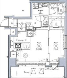 シーフォルム上野アジールコート 501 間取り図