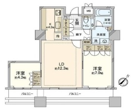 オリゾンマーレ 16階 間取り図