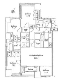 プレミスト六番町 14階 間取り図