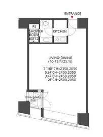 エグゼクティブタワー虎ノ門 703 間取り図