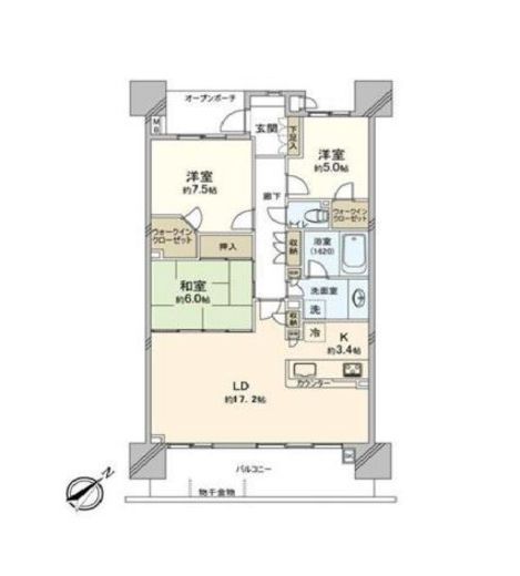 東京フロントコート 11階 間取り図