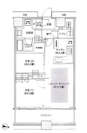 勝どきザ・タワー 11階 間取り図