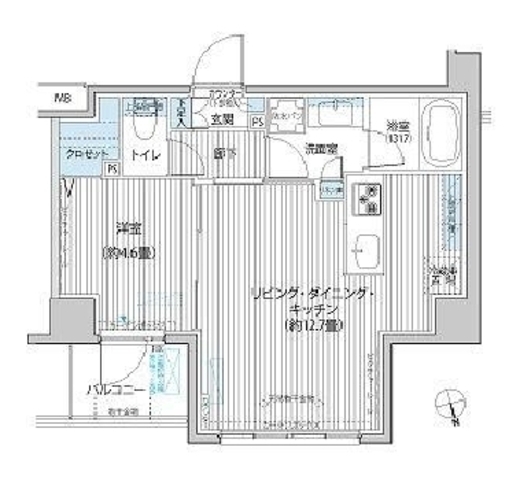 シエール自由が丘 101 間取り図