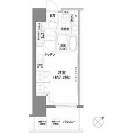 パークハビオ渋谷 710 間取り図