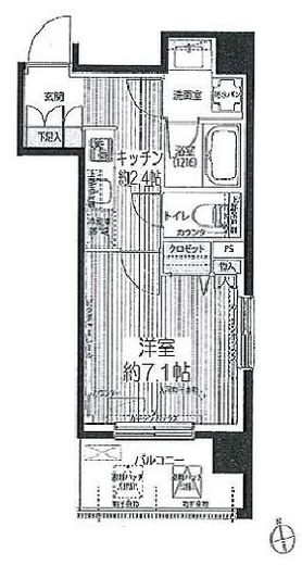 シエール自由が丘 103 間取り図