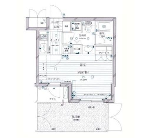 グラーサ西麻布 1階 間取り図