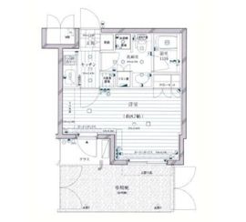 グラーサ西麻布 1階 間取り図