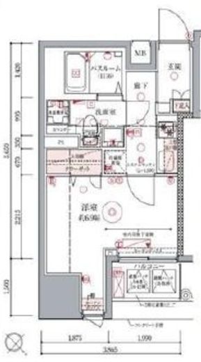 ドムス・スタイル銀座東 1003 間取り図