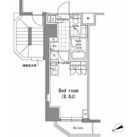 パークハビオ新橋 801 間取り図