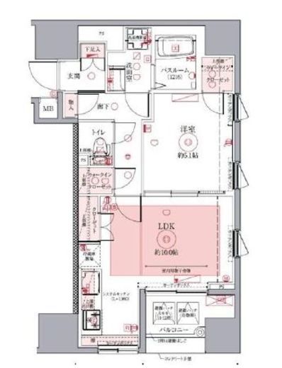 ドムス・スタイル銀座東 1101 間取り図