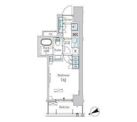 パークアクシス門前仲町・清澄庭園 202 間取り図