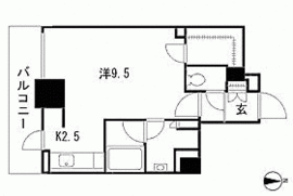 パークキューブ愛宕山タワー 703 間取り図