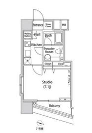 ファーストリアルタワー新宿 1107 間取り図