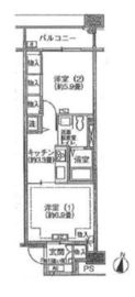 シティコート目黒 3-506 間取り図