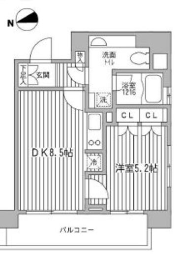 ラクラス田町 503 間取り図