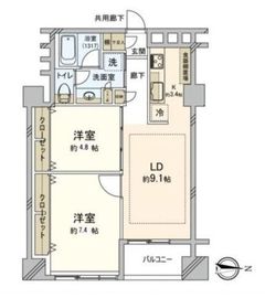 高輪グランドパームス 6階 間取り図