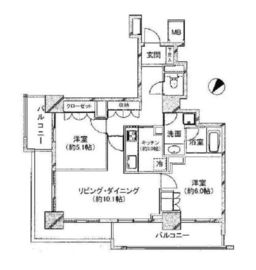 ファミール月島グランスイートタワー 10階 間取り図