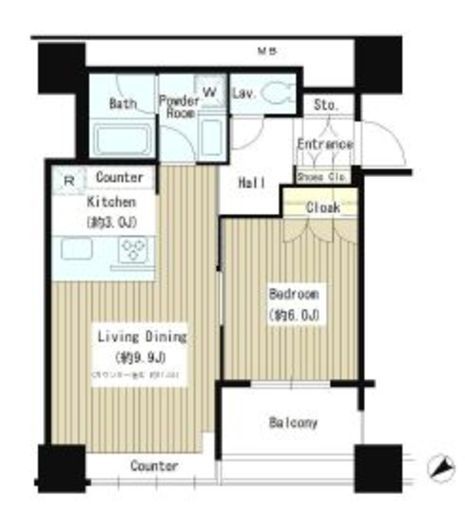 パークホームズ武蔵小山 12階 間取り図