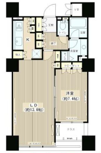 エンブレムコート明石町 1104 間取り図