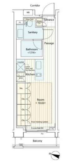 カスタリア新宿夏目坂 302 間取り図
