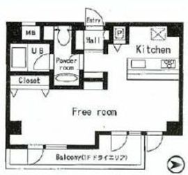 グレンパーク神楽坂 204 間取り図