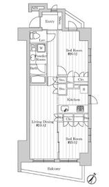 デュオステージ後楽園 203 間取り図